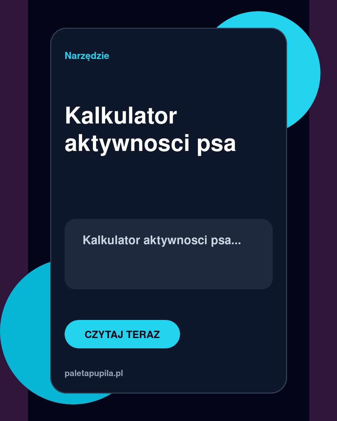 Dog daily activity calculator
