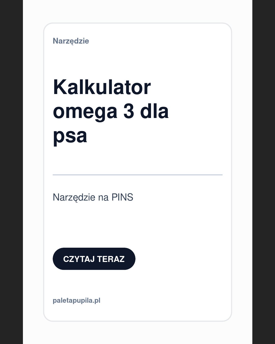 Dog omega-3 calculator